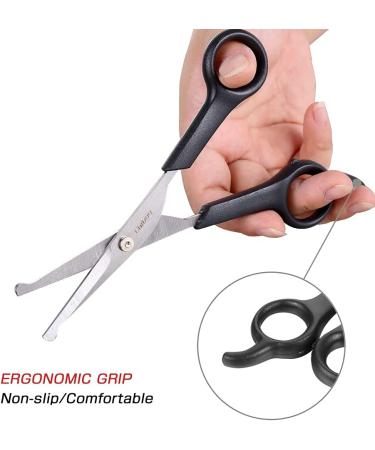 Chibuy Professional Pet Grooming Scissors | Round Tip Stainless Steel Dog Eye Cutter for Dogs and Cats | Professional Grooming Tool | Size 6.70 x 2.6 x 0.43 | Grey - Buy Online on SooperMarket.com