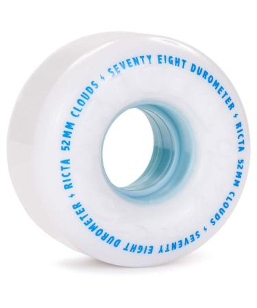 RICTA 56mm Clouds White 78a Skateboard Wheels White/Blue 56 mm