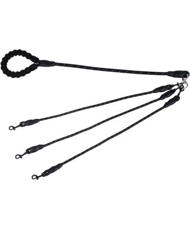 Techson 3 in 1 Dog Leashes with Padded Handle Durable Detachable Long Nylon Rope Lead for Double Triple Multiple Pet Puppy - Buy Online on SooperMarket.com