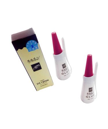 AnHua 2 Bottle Eye Waterproof False Eyelashes Adhesive Beauty 12ml False Eyelash Glue Fake Eyelash Adhesive Eye Cream