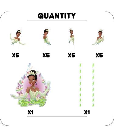 Princess Tiana Cupcake Toppers - Girl Party Supplies and Favors - Buy Online on SooperMarket.com