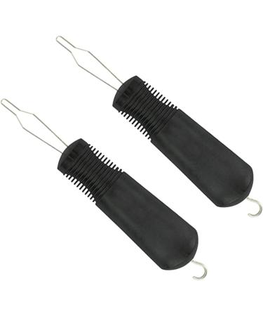 Button Hook Helper 6 Pcs Puller Zipper Helper Pull for Dresses Dressing Hook Button for Clothes Sticky Hooks for Hanging Rope Tab Black 18.4*3.2cm Black - Buy Online on SooperMarket.com