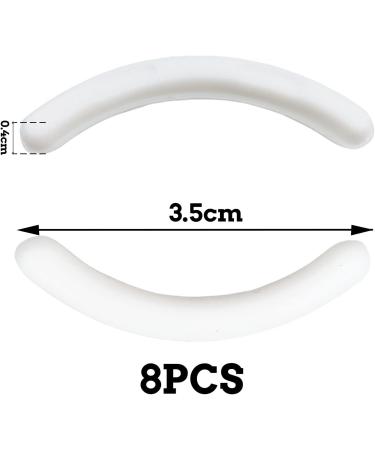 8Pcs Silicone Eyelash Curler Pads Eyelash Curler Refill Pads Replacement Pads for Eyelash - White - Buy Online on SooperMarket.com