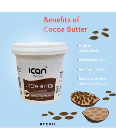 ican London Cocoa Butter With Vitamin E 24hr Moisturizing Smoothes Marks & DIY Use 125g - Buy Online on SooperMarket.com