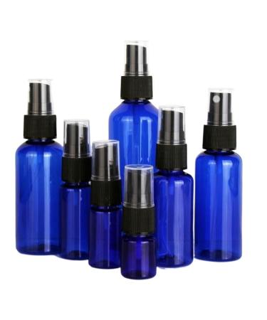 GeRRiT Fine Mist Spray Dispenser Bottle Plastic Spray Empty Bottle Clear Fine Mist Mini Travel Bottle Set Reusable for Cleaning Gardening Plants and Traveling Blue