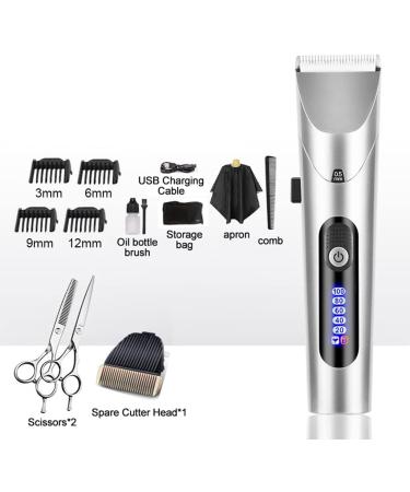 Professional Electric Hair Clipper & Trimmer for Men - Rechargeable Washable LED Display Strong Steel Cutter - Buy Online on SooperMarket.com