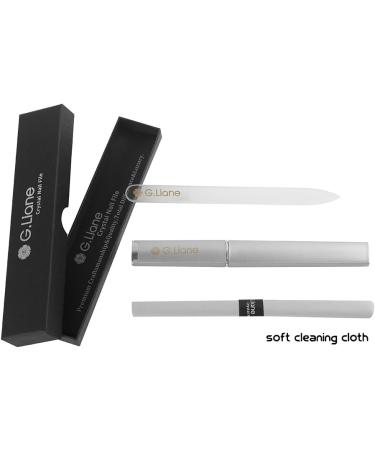 G.Liane Glass Manicure File in Case Shape and Smooth Nail File Tool Nail Care Kit for Beautiful Fingernails Clear Pointed - Buy Online on SooperMarket.com