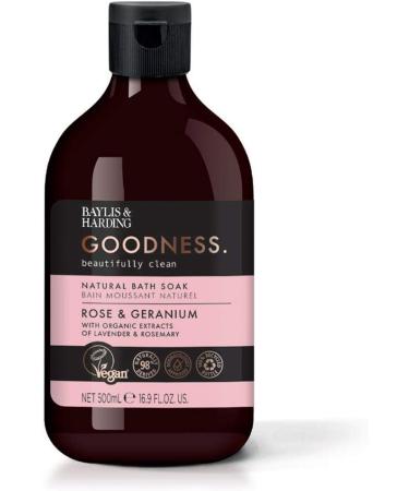 Baylis & Harding Goodness Bath Soak Bundle - 6 x 500ml Lemongrass & Ginger + Rose & Geranium - Vegan Friendly - Buy Online on SooperMarket.com