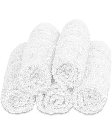 Textila Terry Washcloth Pack of 8 - White 13x13 Inches - Soft & Luxurious - Absorbent Cloths for Bath, Face, Hand, Kitchen, Spa - Hotel & Home Use - Buy Online on SooperMarket.com