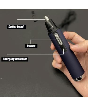 Shop Travel-Friendly Nose Hair Trimmer - Painless Electric Ear Hair Removal for Men | Blue Grooming Tool - Buy Online on SooperMarket.com