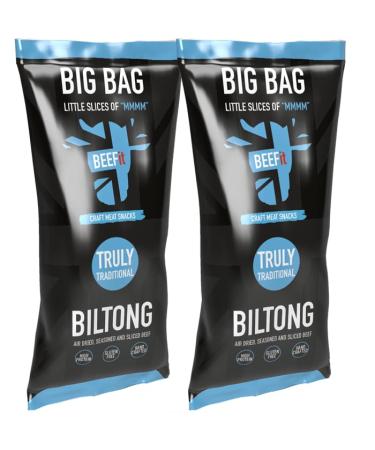 BEEFit Biltong Beef Jerky | Traditional | 2x250g | High Protein | Gluten Free | Keto Friendly