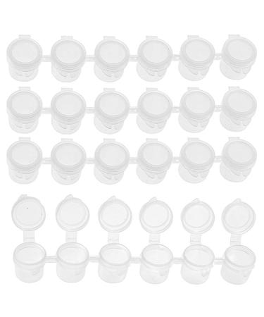 10 Strips(60 Pots) Empty Paint Strips Empty Paint Pot Strips Mini Paint Pot Pod Strips Empty Paint Pot Pod Strips Mini Empty Paint Pot Pod Strips Plastic Storage Containers(5 ml  White)
