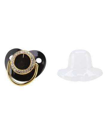 Newborn Pacifier Clip Set Prevent Loss DIY Pacifier Photo Decoration for Photography Black M