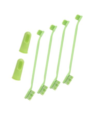 ORFOFE 1 Set Pet Toothbrush Kitten Toothbrushes Dog Toothbrush for Small Dogs Dog Toothpaste Pets Pp Green