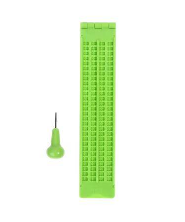 Oniuezky 1PC Braille Slate and Stylus 4 lines 28 Cells Braille writer Seachable Braille typewriter Braille Printer for Blind School Braille Learning Writing