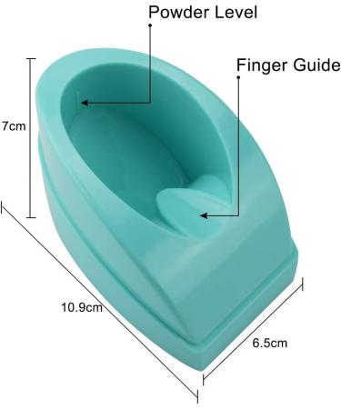 Dipping Powder Container French Manicure Molding with Finger Guide Easy White Pink Smile Line NAT168-Green - Buy Online on SooperMarket.com