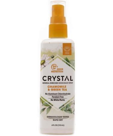 Crystal Body Deodorant Spray - Chamomile & Green Tea 4 fl oz | Natural Mineral Deodorant - Buy Online on SooperMarket.com