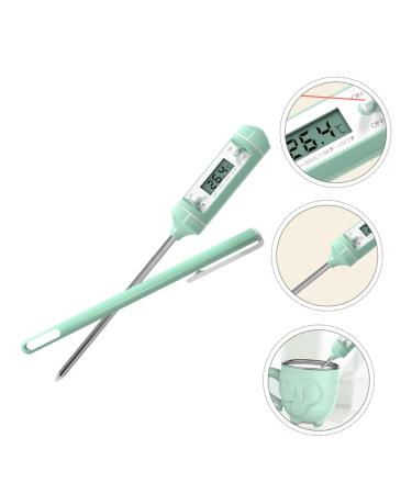 Unomor Stainless Steel Thermometer Set - 2pcs LED Water & Baby Food Thermometer for Feeding Bottles - Green 18.5x3cm - Buy Online on SooperMarket.com