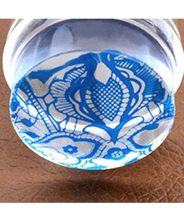 2pcs Clear Silicone Jelly Stamper with Scraper Clear Nail Art Jelly Stamper Nail Art Stamping Stamper for Manicure Tools Xmas Gifts Clear - Buy Online on SooperMarket.com