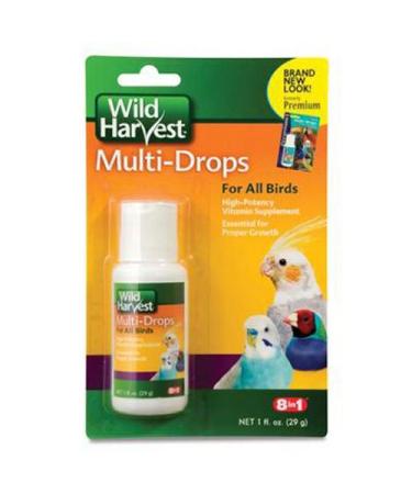 United Pet Group Wild Harvest Multi-Drops for All Birds 1 Ounce, High-Potency Vitamin Supplement (D13123)