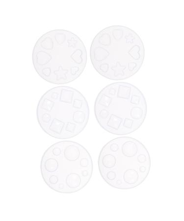 STOBOK 6pcs Crystal Epoxy Mold Silicone Molds Silicone Soap Molds Diy Mold Diy Epoxy Mold Manual Cake Mold