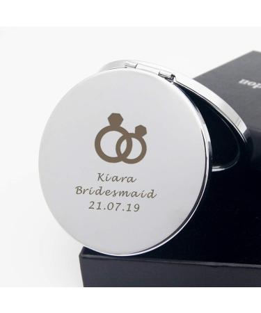 Howson London Personalized Compact Mirror for Girl | Birthday, Valentine's Day, Wedding Anniversary, Mother's Day | Customized Gift for Her, Mum, Bridesmaid, Friend - Hearts - Buy Online on SooperMarket.com