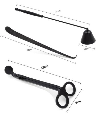 Qeeheng 4-in-1 Candle Accessories Set | Candle Cutter Wick Trimmer & Extinguisher | Premium Stainless Steel Tool Set (Black) - Perfect for International Shipping - Buy Online on SooperMarket.com