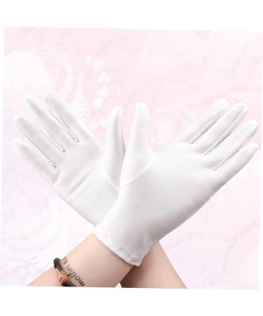 Healeved 6 Pairs Jewelry Etiquette Gloves Short Laboratory Gloves Protective Gloves Matted Photograph Gloves Dry Hands Moisturizing Gloves Soft Cotton Gloves Women's White Spring and Summer - Buy Online on SooperMarket.com