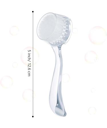 3-Piece Acrylic Handled Face Brush Set for Gentle Exfoliation and Makeup Removal - Buy Online on SooperMarket.com