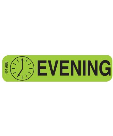 PHARMEX 1-796 Permanent Paper Label Evening 1 9/16 x 3/8 Green (500 per Roll 2 Rolls per Box)