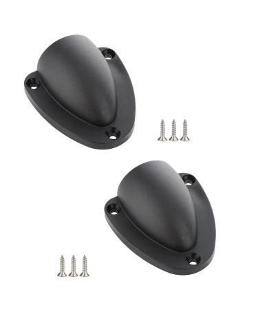 Aifeier ET Nylon Marine Clam Shell Vent Wire Cable Hose Vent Cover Boat Transducer Wiring Cover Clamshell Vent with Mounting Screws for Boat Yacht, Black, 2.5 x 2.28 inch, 2 Pack 2.5x2.28 INCH BLACK