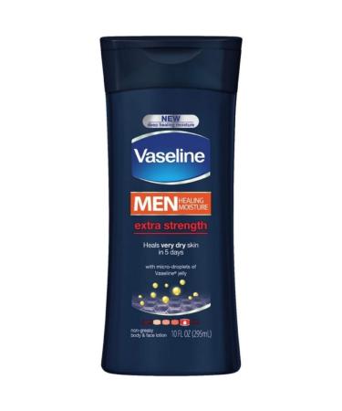 Vaseline Men Healing Moisture Hand and Body Lotion Extra Strength 10 oz