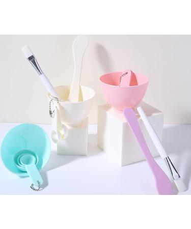 Face Mask Mixing Bowl Set +50pcs Cotton Pads Plastic 6 in 1 DIY Facemask Mixing Tools Kit with Mask Bowl Stick Spatula Measuring Cup & Mask Brushes (Purple) - Buy Online on SooperMarket.com