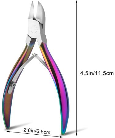 BEZOX Portable Nail Clipper - Surgical Stainless Steel Toenail Clippers for Thick Nails - Rainbow Finish - Buy Online on SooperMarket.com