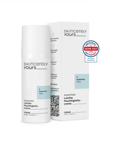 Skincerely Yours Lightweight Moisturising Cream 50 ml I Regenerating Skin Care I Protects Against Harmful Influences I All Skin Types I Vegan & Cruelty Free I Dermatologically Tested