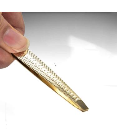 Desikixudy Eyebrow Tools Stainless Steel Plucking Eyebrows Tweezers Tweezer Oblique Brow Clip Eyebrow Shaping Pliers Gold - Buy Online on SooperMarket.com