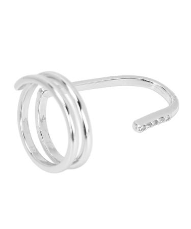 TYCIONG Decorative Nail Ring Fashion Fingertip Jewelry Nail Art Ring Ladies Wearing Nail Accessories (3050 platinum)