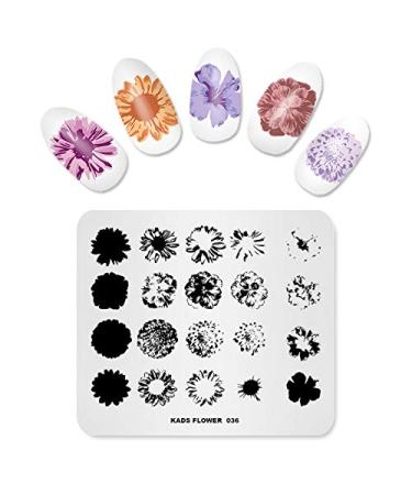 Nagel the flower pattern watercolor-pattern-plated-print-picture-top-ply-stamped-nail-art decoration DIY print manicure draft fl036 stamps