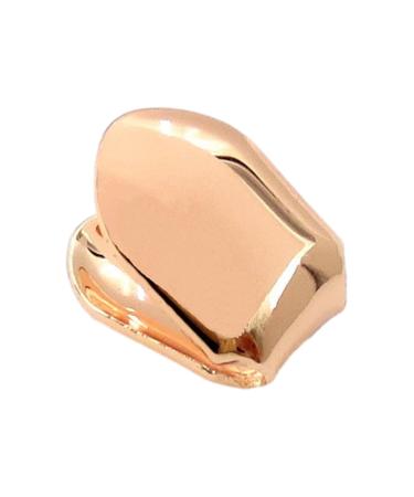 Gold Teeth Caps | 14k Gold Realistic Fake Teeth Grills | Gold Plated Realistic Fake Teeth Grills Gold Finish Eye Catching and Stylish Tooth Caps for Women and Men Rose Gold