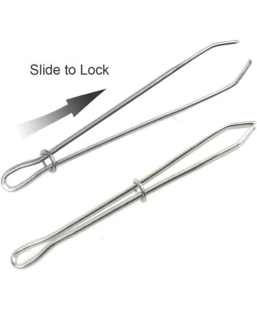 Bodkin Needle Elastic Threader Self-Locking Tweezers Clip 78mm - 2 PCS | Easy Pull Sewing Tool for Waistband Craft and Smooth Threading Tape Ribbon Elastic - Buy Online on SooperMarket.com