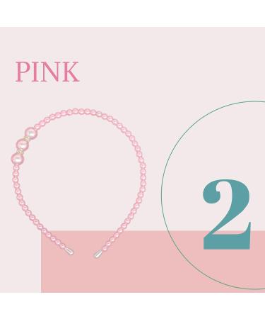SPROUTS Girls 3-Piece Pearl Headband Set | Non-Slip Thin Fabric Hair Hoops for Kids - Buy Online on SooperMarket.com