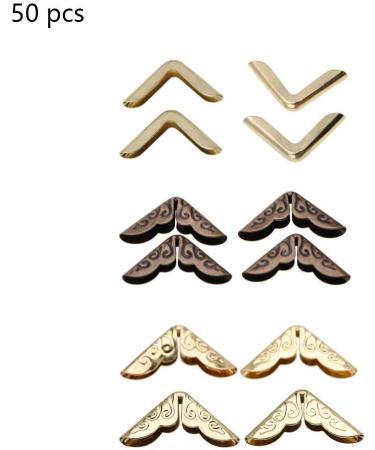 50pcs Scrapbooking Photo Mounting Corners Book Albums Menus Notebook Folder File Corner Protectors(C086 Brass) - Buy Online on SooperMarket.com