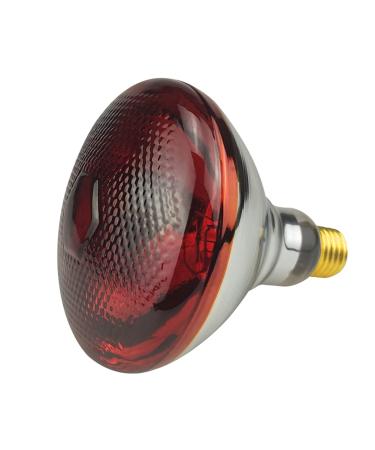 BONGBADA 2 Pack Heat Lamp Red Infrared Bulbs PAR38/125 Watts Glass Lamp Bulb for Food Service, Brooder Bulb, Chicks, Pet, Bathroom, Light Therapy Use E26 Base, Flood Light Heat Lamp Bulb PAR38/125 Watts Red Painted - Upgrade 1.0 Version