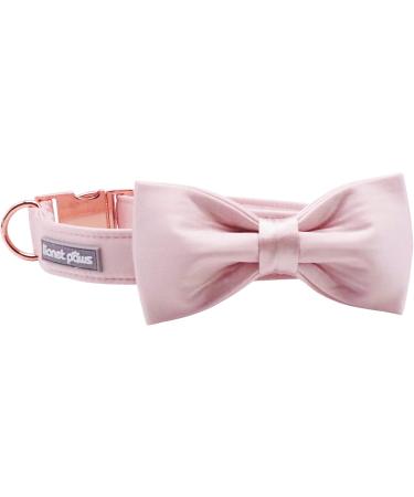 Lionet Paw's Silk Pink Dog Collar with Removable Fly for Puppies & Cats - Comfortable XS (20-30cm) | International Shipping Available - Buy Online on SooperMarket.com