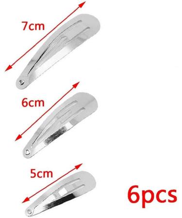 TOSSPER 6-Piece Water Drop Shape Hair Clips - Stylish Oval Snap Hairpins for Women Metal Slip Hair Barrettes & DIY Hair Accessories - Buy Online on SooperMarket.com