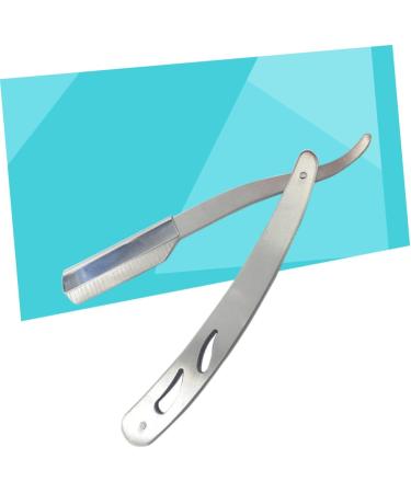 Angoily 3pcs Stainless Steel Razor Set - Old Fashioned Rubber Handle for Men Premium Shaving Essentials - Buy Online on SooperMarket.com