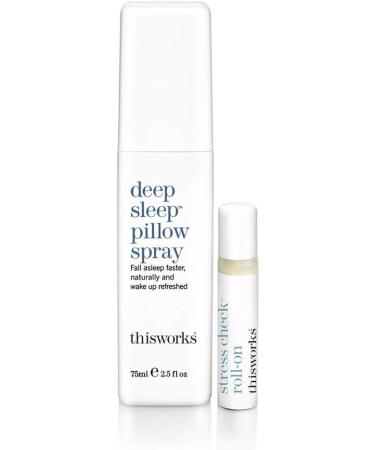 This Works Deep Sleep Pillow Talk Kit - Gift Set for Women | Pillow Spray 75ml & Stress Check Roll On 5ml | Self Care & Sleep Gifts - Buy Online on SooperMarket.com