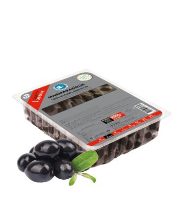 Marmara Birlik Gemlik Type Black Olives MEGA 500g -Suitable for Vegetarian (L)