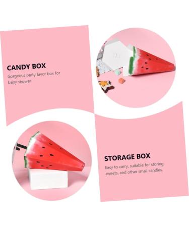 HOMSFOU 25 Pcs Candy Box Kawaii Desk Kids Gift Bags Kids Goodie Bags Floor Stickers for Office Gourds Dried for Crafts Containers for Kids Candy for Kids Sweets Watermelon Paper 14X8.3cm Assorted Color 1 - Buy Online on SooperMarket.com