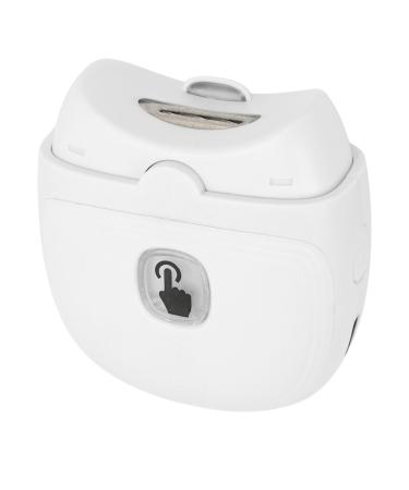Automatic Nail Clipper High Efficiency Auxiliary Light 600mAh Battery Electric Nail Clipper Crumb Storage Bin for Household Use (White)